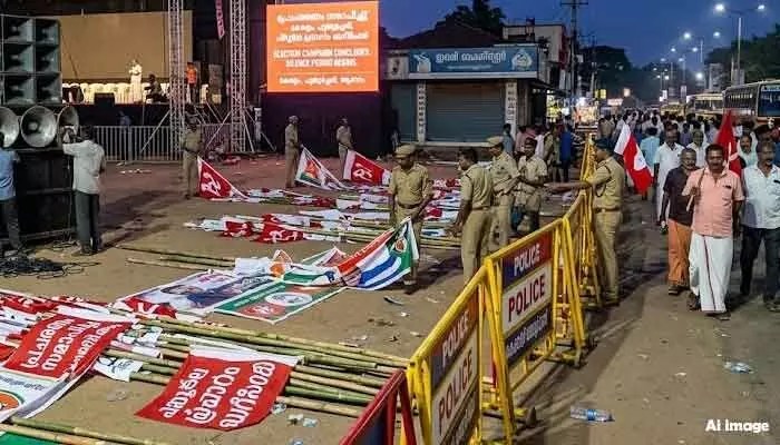 మూడు రాష్ట్రాల ఎన్నికల యుద్ధానికి తెర: ఇక ఓటర్ల తీర్పు కోసం ఎదురుచూపు! మూడు రాష్ట్రాల ఎన్నికల యుద్ధానికి తెర: ఇక ఓటర్ల తీర్పు కోసం ఎదురుచూపు!