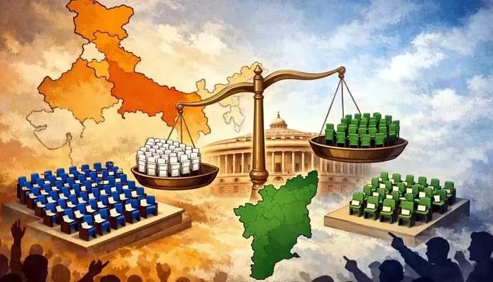 డీలిమిటేషన్పై కేంద్రం సంచలన ప్రకటన! తెలుగు రాష్ట్రాలకు భారీగా సీట్లు పెరిగే అవకాశం!! డీలిమిటేషన్పై కేంద్రం సంచలన ప్రకటన! తెలుగు రాష్ట్రాలకు భారీగా సీట్లు పెరిగే అవకాశం!!