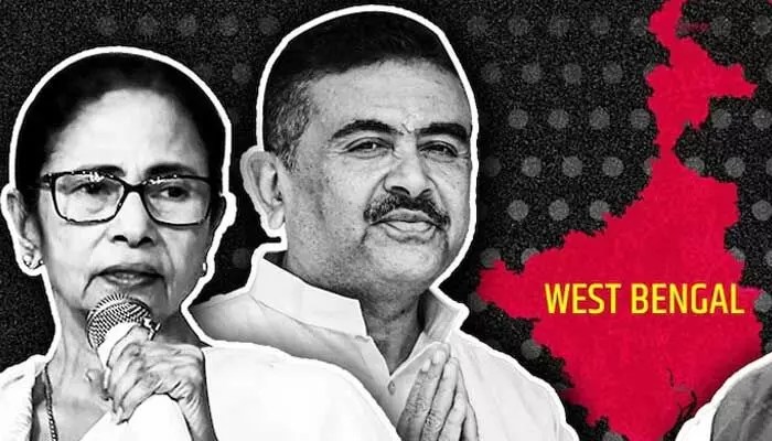 మమతా బెనర్జీకి సొంత గడ్డపై షాక్: సువేందు అధికారి చేతిలో మరోసారి పరాజయం! మమతా బెనర్జీకి సొంత గడ్డపై షాక్: సువేందు అధికారి చేతిలో మరోసారి పరాజయం!