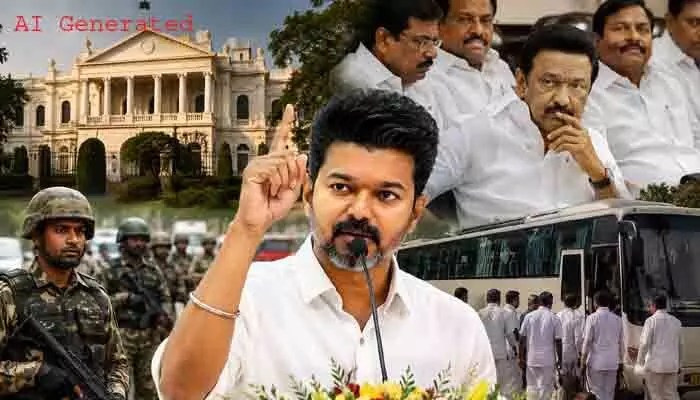 తమిళనాడులో ఉత్కంఠ: కేంద్రం హెచ్చరికలు, అల్లర్ల భయం! విజయ్ సీఎం అవుతారా? తమిళనాడులో ఉత్కంఠ: కేంద్రం హెచ్చరికలు, అల్లర్ల భయం! విజయ్ సీఎం అవుతారా?