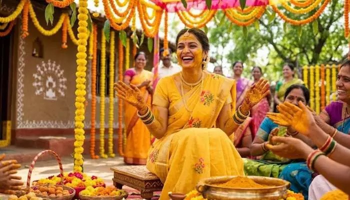 హల్దీ వేడుకలో విషాదం: పసుపు పూయగానే పెళ్లి కూతురు మృతి! హల్దీ వేడుకలో విషాదం: పసుపు పూయగానే పెళ్లి కూతురు మృతి!