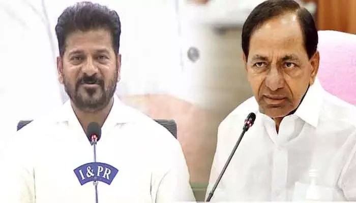 కేసీఆర్ మౌనంపై రేవంత్ రెడ్డి నిప్పులు: భగీరథ్ కేసులో ఎటుపోయారు? కేసీఆర్ మౌనంపై రేవంత్ రెడ్డి నిప్పులు: భగీరథ్ కేసులో ఎటుపోయారు?