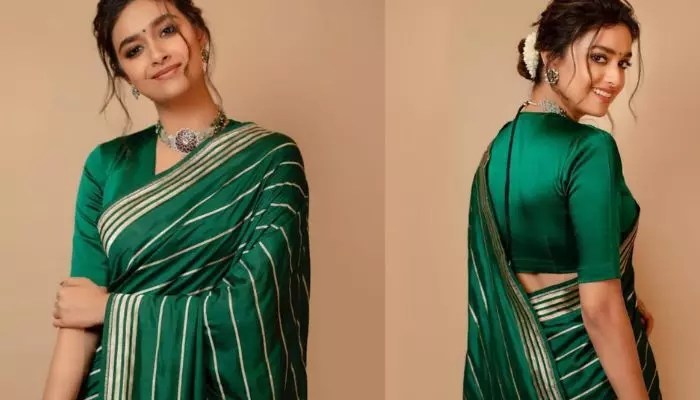 కీర్తి సురేష్ గ్రీన్ శారీ: ఈ లుక్ చూస్తే మైండ్ బ్లాంక్ అవ్వాల్సిందే! కీర్తి సురేష్ గ్రీన్ శారీ: ఈ లుక్ చూస్తే మైండ్ బ్లాంక్ అవ్వాల్సిందే!