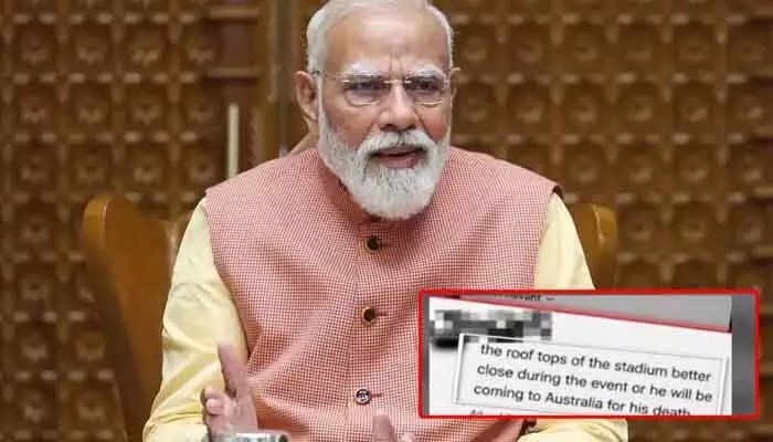 ఆస్ట్రేలియాలో మోడీకి ప్రాణహాని: సోషల్ మీడియాలో హత్య బెదిరింపులు! ఆస్ట్రేలియాలో మోడీకి ప్రాణహాని: సోషల్ మీడియాలో హత్య బెదిరింపులు!