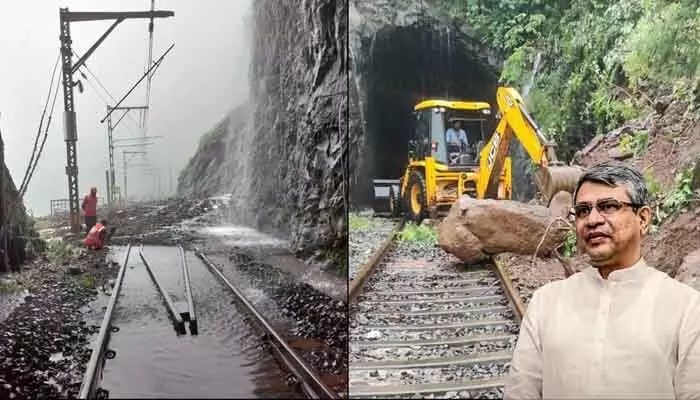 ముంబై-పుణే రైల్వే ఘాట్ విలవిల: కొండచరియల బీభత్సం, రంగంలోకి అశ్విని వైష్ణవ్! ముంబై-పుణే రైల్వే ఘాట్ విలవిల: కొండచరియల బీభత్సం, రంగంలోకి అశ్విని వైష్ణవ్!