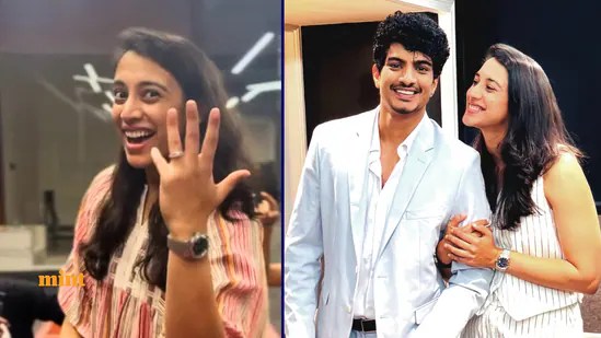 స్మృతి మంధానా పెళ్లి ఆ రోజేనా.. ఎంగేజ్మెంట్ రింగు చూపించిన స్టార్ క్రికెటర్.. ఫన్నీ వీడియో షేర్ చేసిన జెమీమా స్మృతి మంధానా పెళ్లి ఆ రోజేనా.. ఎంగేజ్మెంట్ రింగు చూపించిన స్టార్ క్రికెటర్.. ఫన్నీ వీడియో షేర్ చేసిన జెమీమా