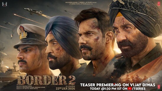 లాహోర్ దద్దరిల్లేలా బోర్డర్ 2 టీజర్.. సన్నీ డియోల్ గర్జనతో 28 ఏళ్ల నిరీక్షణకు తెర! లాహోర్ దద్దరిల్లేలా బోర్డర్ 2 టీజర్.. సన్నీ డియోల్ గర్జనతో 28 ఏళ్ల నిరీక్షణకు తెర!