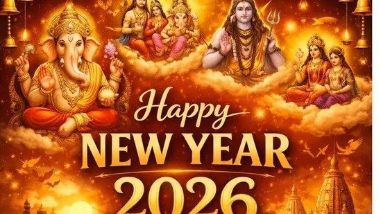 నూతన సంవత్సరం 2026: దేవుని దీవెనలతో శుభారంభం! ప్రియమైన వారికి పంపండి ఈ పవిత్ర భక్తి సందేశాలు. నూతన సంవత్సరం 2026: దేవుని దీవెనలతో శుభారంభం! ప్రియమైన వారికి పంపండి ఈ పవిత్ర భక్తి సందేశాలు.