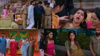 బ్రహ్మముడి షాకింగ్ ట్విస్ట్: రాజ్ను అరెస్ట్ చేసిన పోలీసులు! రుద్రాణి, రాహుల్ మాస్టర్ ప్లాన్.. కావ్యకు బిడ్డకు ముప్పు? బ్రహ్మముడి షాకింగ్ ట్విస్ట్: రాజ్ను అరెస్ట్ చేసిన పోలీసులు! రుద్రాణి, రాహుల్ మాస్టర్ ప్లాన్.. కావ్యకు బిడ్డకు ముప్పు?