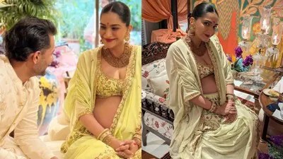 సోనమ్ కపూర్ సీమంతం: తారల మెరుపులు! గజలక్ష్మిలా సోనమ్.. ఫోటోలు వైరల్! సోనమ్ కపూర్ సీమంతం: తారల మెరుపులు! గజలక్ష్మిలా సోనమ్.. ఫోటోలు వైరల్!