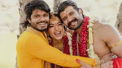 Anand Deverakonda's Heartfelt Welcome to Rashmika Mandanna After Rumored Udaipur Wedding! Anand Deverakonda's Heartfelt Welcome to Rashmika Mandanna After Rumored Udaipur Wedding!
