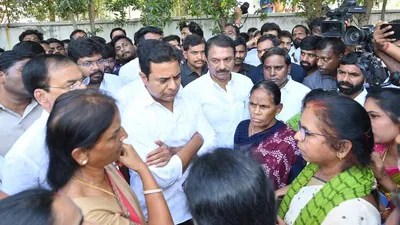 మూసీపై కుట్ర! పేదల ఇళ్లే టార్గెట్గా కేటీఆర్ ఫైర్! లూటీఫికేషన్కు తెరలేపుతున్న కాంగ్రెస్! మూసీపై కుట్ర! పేదల ఇళ్లే టార్గెట్గా కేటీఆర్ ఫైర్! లూటీఫికేషన్కు తెరలేపుతున్న కాంగ్రెస్!
