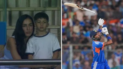 Pandya's Son Hilariously 'Coaches' Him After T20 Semi-Final Out! Sharma Reacts Pandya's Son Hilariously 'Coaches' Him After T20 Semi-Final Out! Sharma Reacts