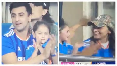 Raha Kapoor Steals Show at T20 World Cup Semi-Final: Fans Captivated by Ranbir's Daughter Raha Kapoor Steals Show at T20 World Cup Semi-Final: Fans Captivated by Ranbir's Daughter