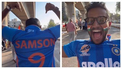 Malayalam Star Basil Joseph Goes Viral for Sanju Samson Fandom at T20 World Cup Final! Malayalam Star Basil Joseph Goes Viral for Sanju Samson Fandom at T20 World Cup Final!