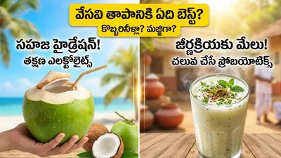 కొబ్బరి నీళ్లా? మజ్జిగా? వేసవిలో ఏది ది బెస్ట్? తెలుసుకుంటే షాక్ తింటారు! కొబ్బరి నీళ్లా? మజ్జిగా? వేసవిలో ఏది ది బెస్ట్? తెలుసుకుంటే షాక్ తింటారు!