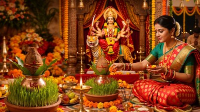 చైత్ర నవరాత్రులు: దుర్గాదేవి నవరూపాల ఆరాధన, కలశస్థాపన శుభవేళలు, పూజావిధానం చైత్ర నవరాత్రులు: దుర్గాదేవి నవరూపాల ఆరాధన, కలశస్థాపన శుభవేళలు, పూజావిధానం