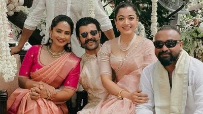 Vijay & Rashmika's Wedding Appearance Sparks Buzz: Chemistry Steals the Show! Vijay & Rashmika's Wedding Appearance Sparks Buzz: Chemistry Steals the Show!