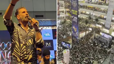 Akshay Kumar's Jaw Drops! Massive Crowd Swarms Noida Mall for 'Bhooth Bangla' Star Akshay Kumar's Jaw Drops! Massive Crowd Swarms Noida Mall for 'Bhooth Bangla' Star