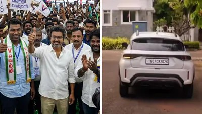 Vijay's 'TN CM 2026' Plate in GOAT Shocks Fans After Political Win: Did He Manifest It? Vijay's 'TN CM 2026' Plate in GOAT Shocks Fans After Political Win: Did He Manifest It?