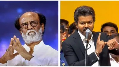 Rajinikanth's Cryptic Smile: His Reaction to Vijay Becoming Tamil Nadu CM Rajinikanth's Cryptic Smile: His Reaction to Vijay Becoming Tamil Nadu CM