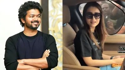 Trisha Krishnan Blushes Hard After Fan's Vijay Question at 'Karuppu' Screening Trisha Krishnan Blushes Hard After Fan's Vijay Question at 'Karuppu' Screening