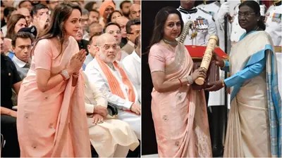 Hema Malini's Emotional Tribute: Accepts Padma Vibhushan for Dharmendra, Calls Him Deserving Hema Malini's Emotional Tribute: Accepts Padma Vibhushan for Dharmendra, Calls Him Deserving