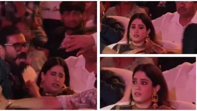 Janhvi Kapoor's Close Call: Fan Breach at Ram Charan Event, Bodyguard Intervenes Janhvi Kapoor's Close Call: Fan Breach at Ram Charan Event, Bodyguard Intervenes