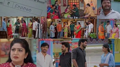 Balu Rips 50 Crore Check, Humiliates Shobhana; Temple Couples Face Emotional Decisions Balu Rips 50 Crore Check, Humiliates Shobhana; Temple Couples Face Emotional Decisions