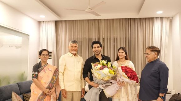 అల్లు వారింట చంద్రబాబు సందడి! కొత్త జంటకు ఆశీస్సులు!! అల్లు వారింట చంద్రబాబు సందడి! కొత్త జంటకు ఆశీస్సులు!!