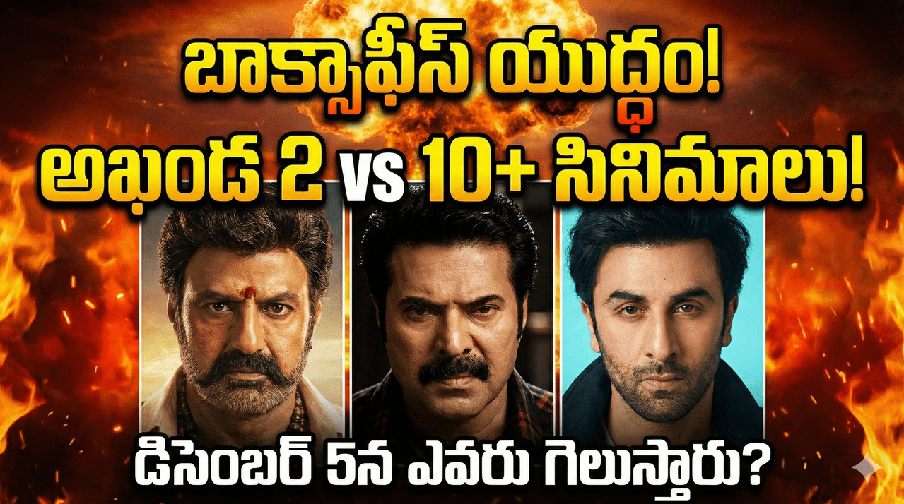 ఒకే రోజు పదికి పైగా సినిమాల రిలీజ్, అఖండా 2 తో బాక్సాఫీస్ వార్ లో గెలిచే హీరో ఎవరు? ఒకే రోజు పదికి పైగా సినిమాల రిలీజ్, అఖండా 2 తో బాక్సాఫీస్ వార్ లో గెలిచే హీరో ఎవరు?
