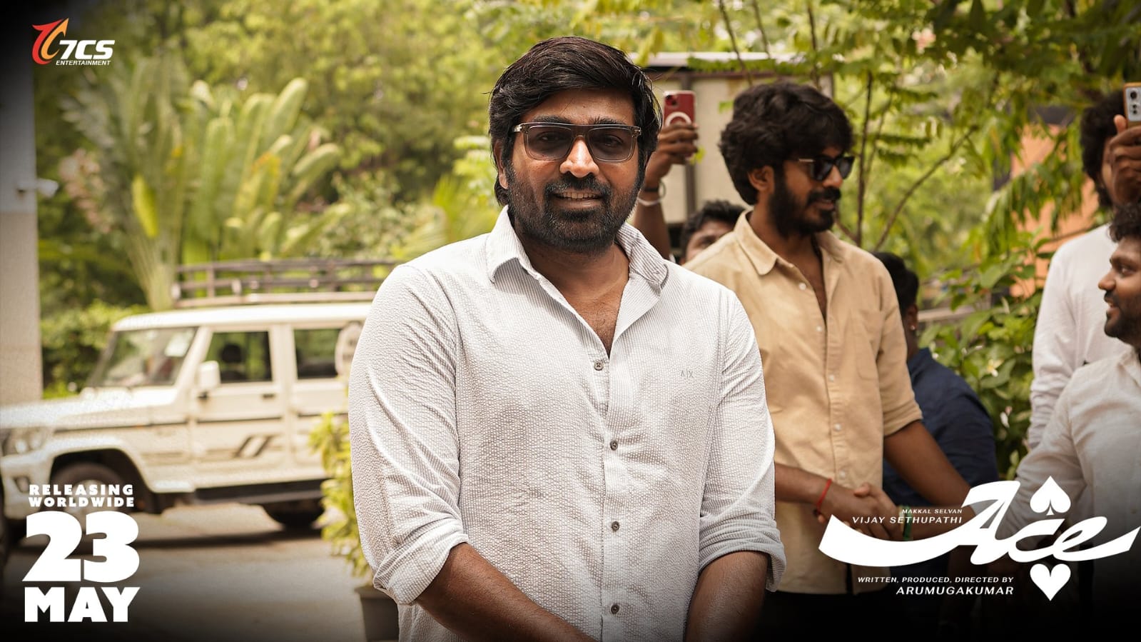 Vijay Sethupathi and director Aarumugakumar at Ace movie press conference Vijay Sethupathi and director Aarumugakumar at Ace movie press conference