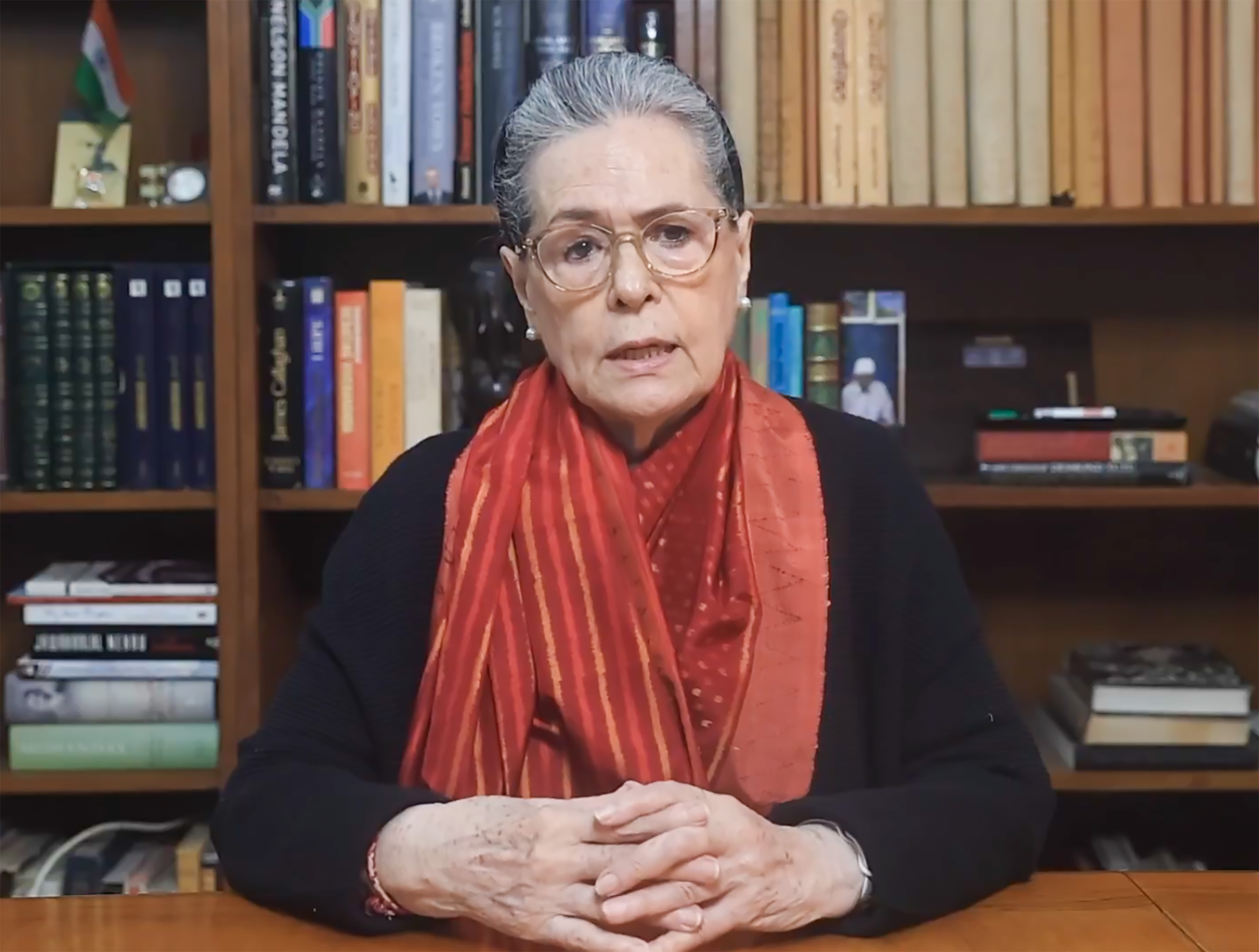 Sonia Gandhi speaking about government silence on Iran leader killing Sonia Gandhi speaking about government silence on Iran leader killing