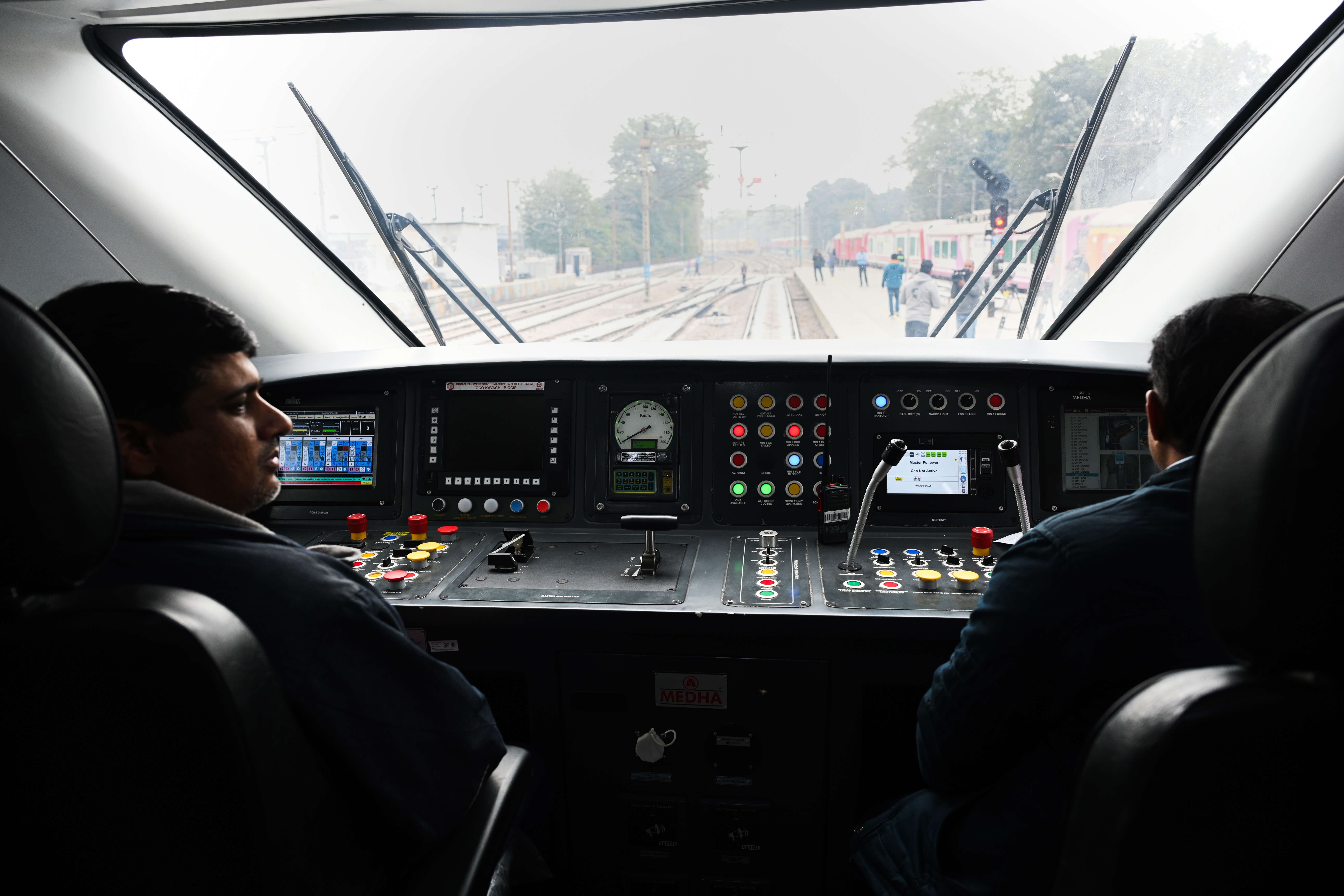 Indian Railways Kavach safety system installation on locomotive Indian Railways Kavach safety system installation on locomotive