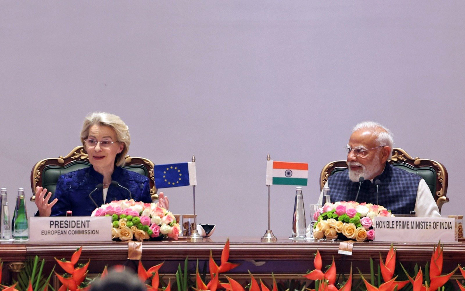 India and EU leaders discussing strategic partnership agreements India and EU leaders discussing strategic partnership agreements
