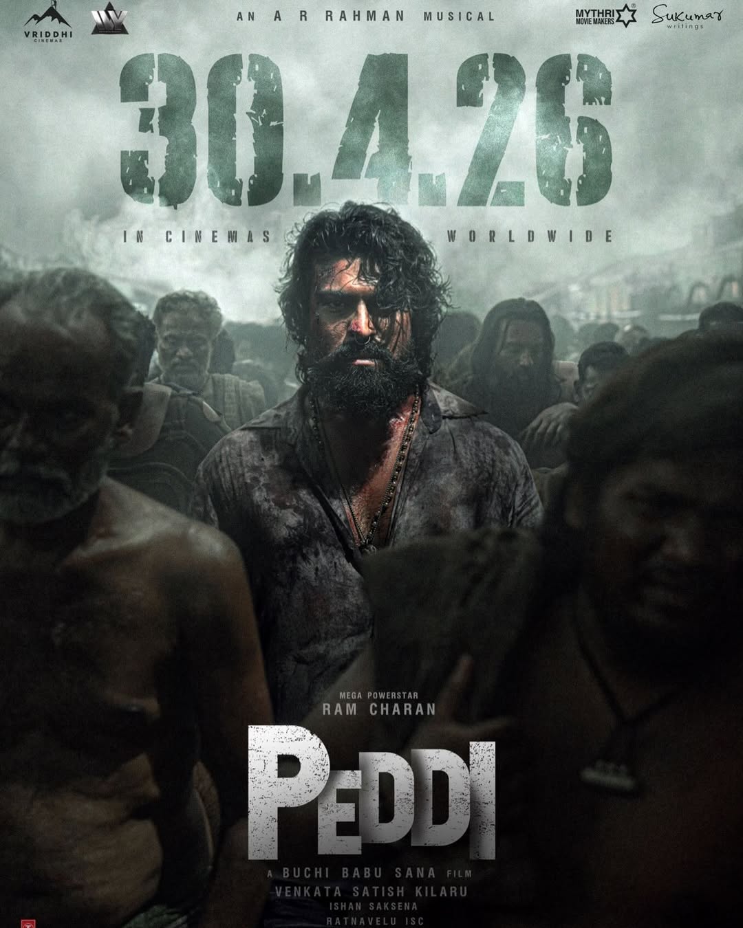 Ram Charan Peddi movie poster or behind the scenes image Ram Charan Peddi movie poster or behind the scenes image