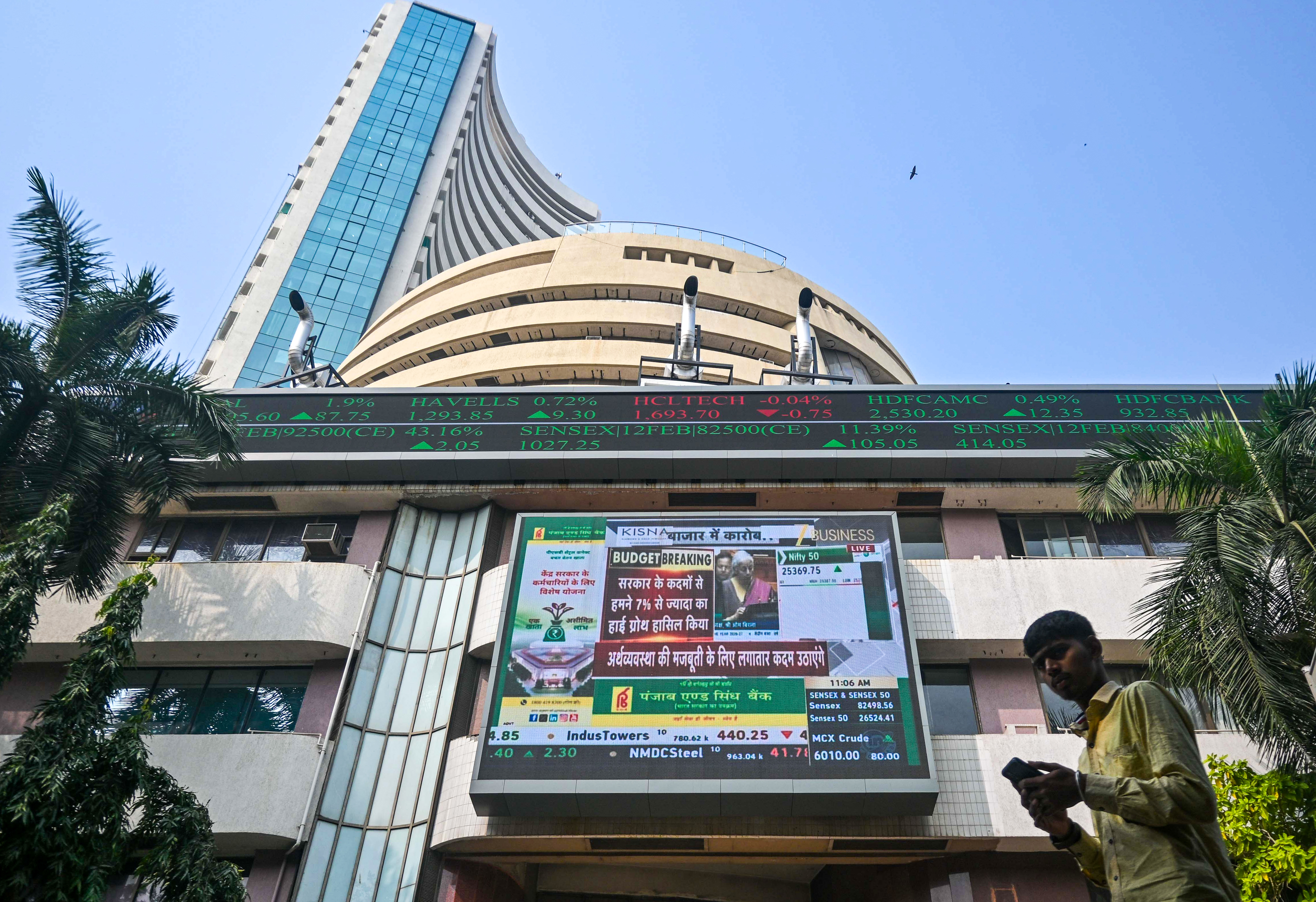 Indian stock market trading screen showing Sensex and Nifty gains Indian stock market trading screen showing Sensex and Nifty gains