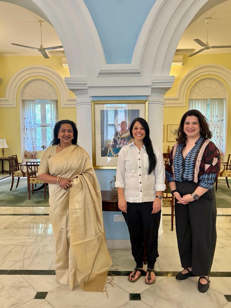 Radhika Sarathkumar discusses Thaai Kelavi film with British Deputy High Commissioner Radhika Sarathkumar discusses Thaai Kelavi film with British Deputy High Commissioner