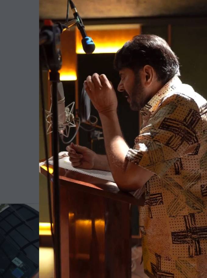Mammootty dubbing for Patriot film with Mohanlal Mammootty dubbing for Patriot film with Mohanlal