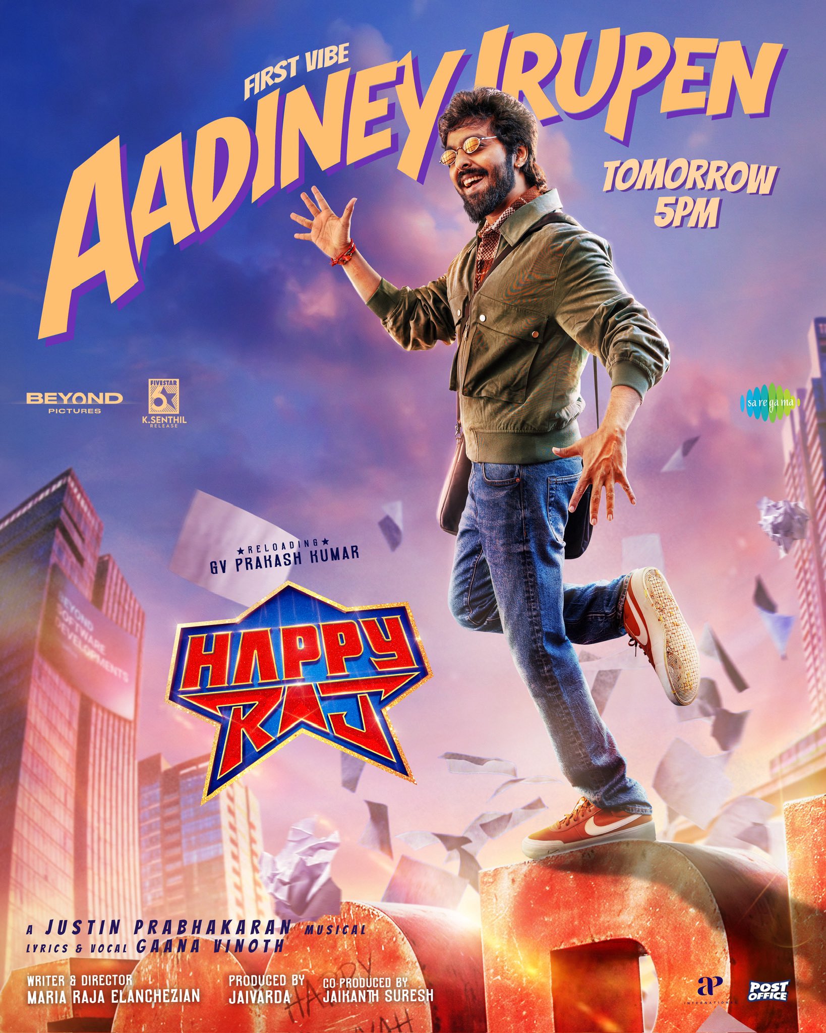 G V Prakash and Sri Gouri Priya in Aadiney Irupen song from Happy Raj G V Prakash and Sri Gouri Priya in Aadiney Irupen song from Happy Raj