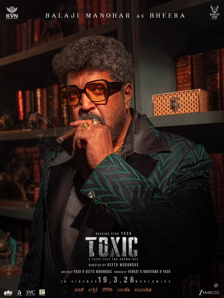 Balaji Manohar as Bheera first look in Yashs Toxic movie Balaji Manohar as Bheera first look in Yashs Toxic movie