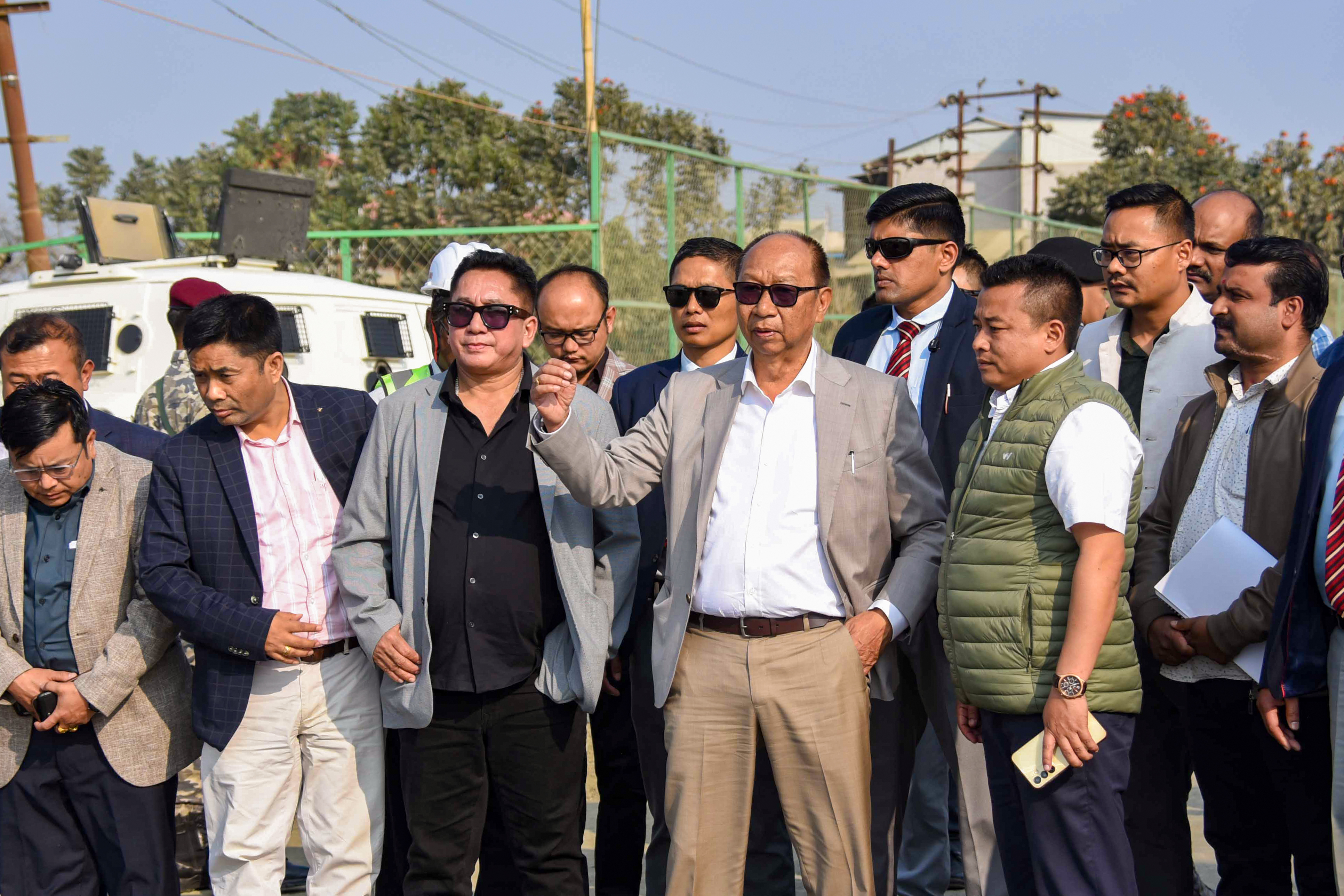 Manipur infrastructure development showing new railway and bridge construction Manipur infrastructure development showing new railway and bridge construction