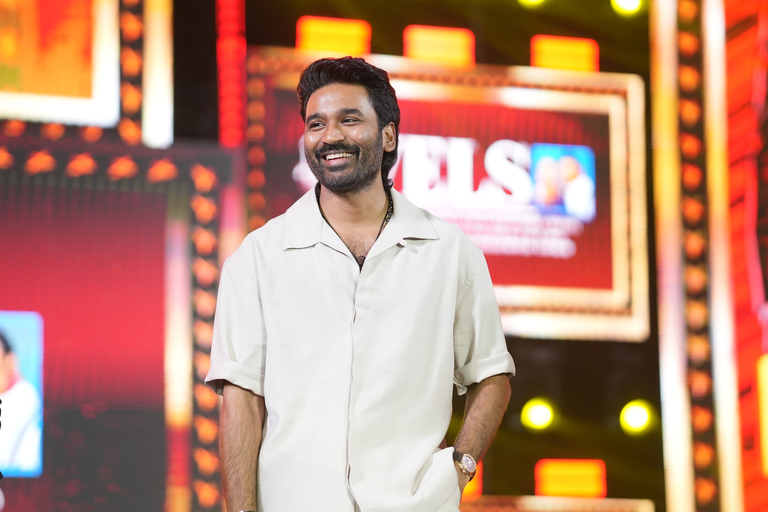 Dhanush in Kara movie poster intense look Dhanush in Kara movie poster intense look