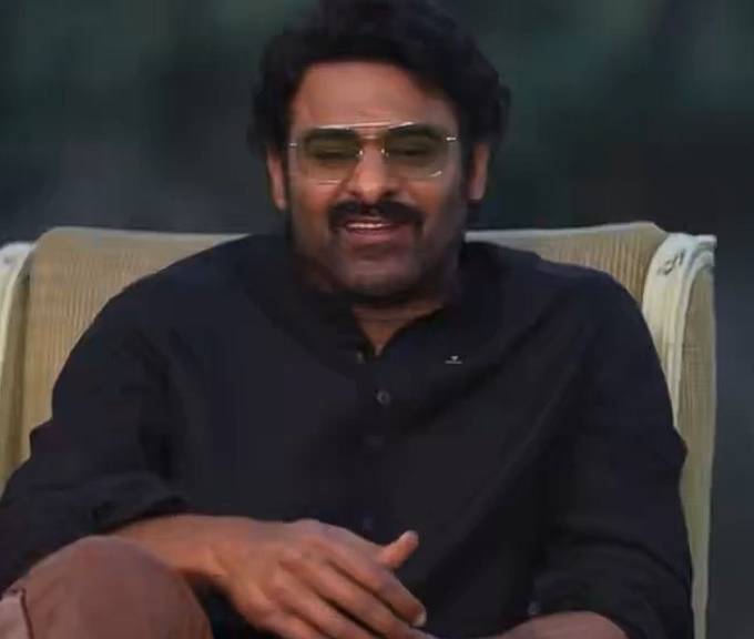 Prabhas smiling during interview about Chennai memories Prabhas smiling during interview about Chennai memories