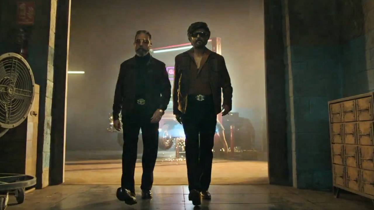 Rajinikanth and Kamal Haasan in KHXRK film promo still Rajinikanth and Kamal Haasan in KHXRK film promo still