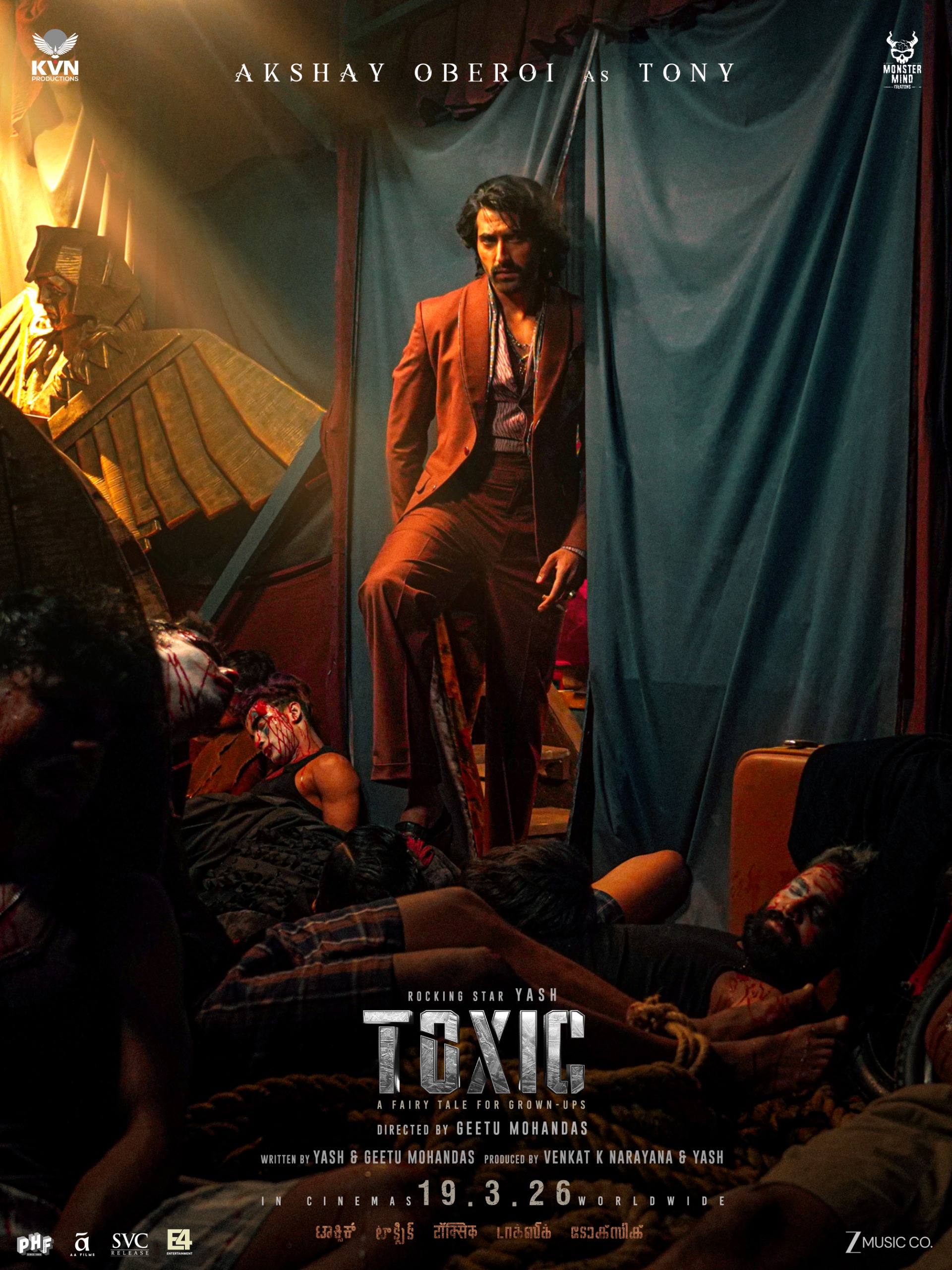 Akshay Oberoi as Tony in Toxic movie first look poster Akshay Oberoi as Tony in Toxic movie first look poster