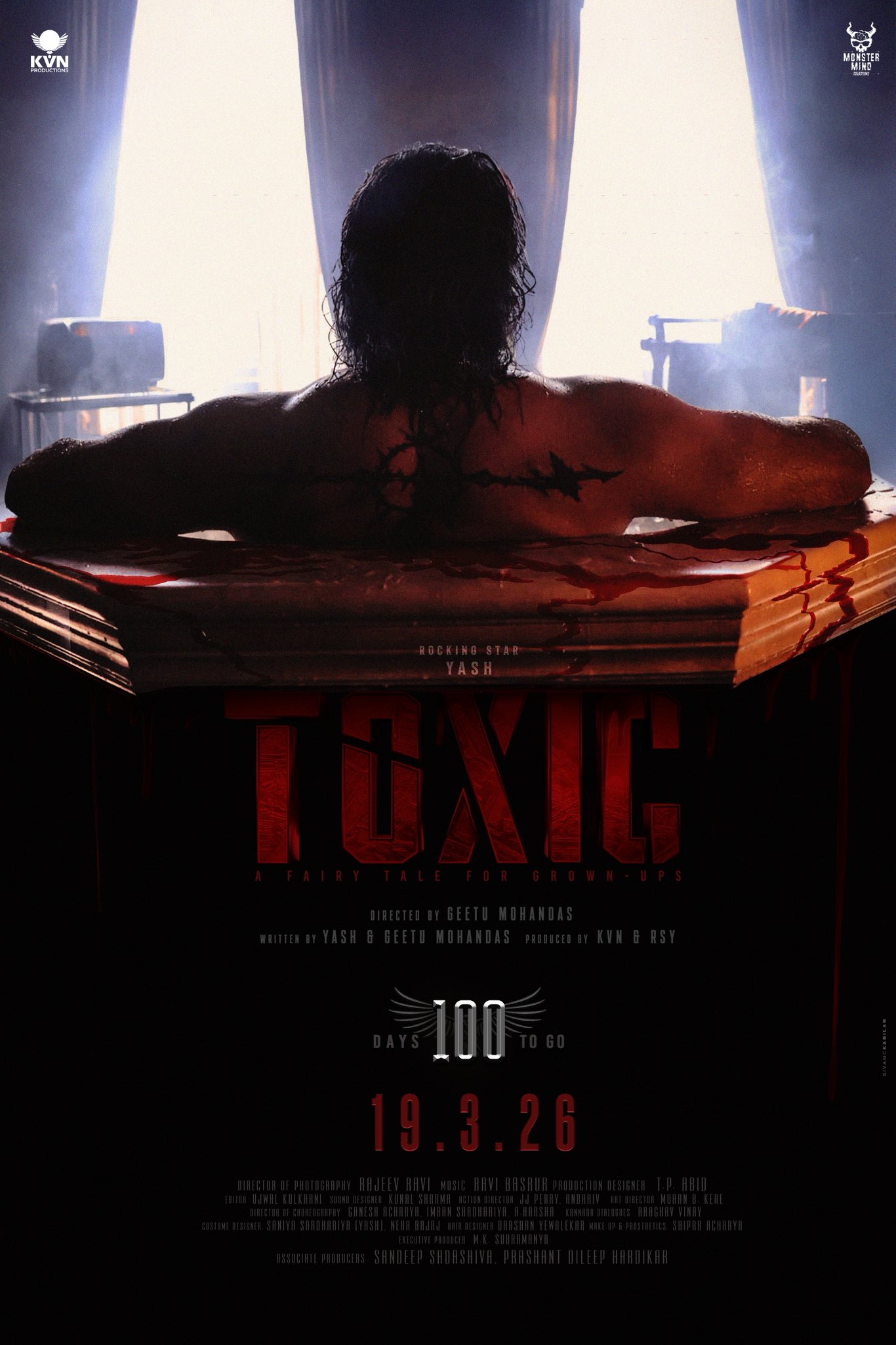 Yash Toxic movie poster showing release delay announcement Yash Toxic movie poster showing release delay announcement