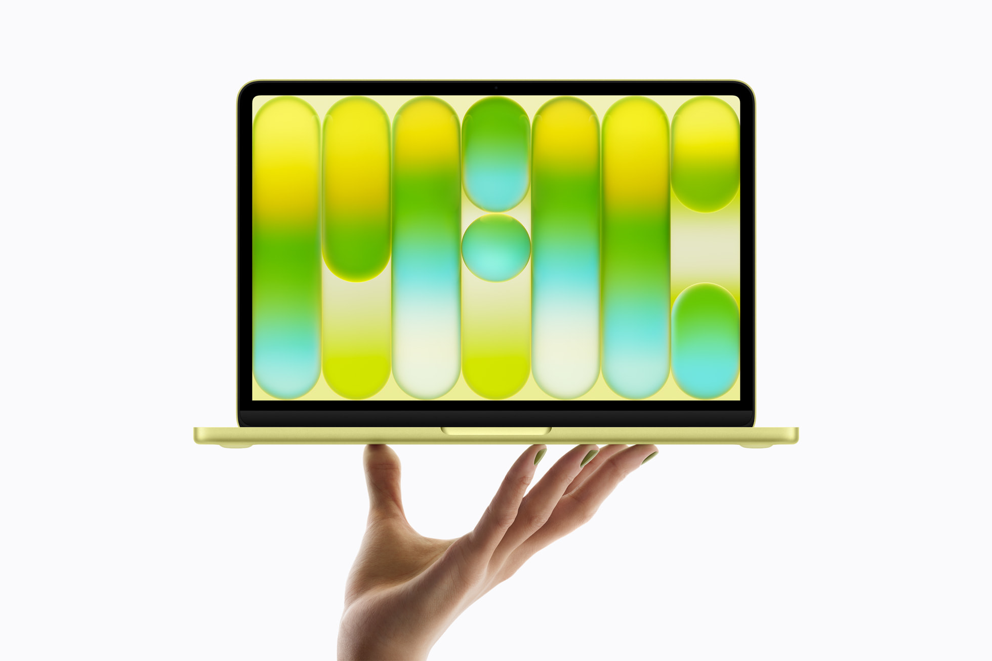 Apple MacBook Neo in new citrus color showing sleek aluminium design Apple MacBook Neo in new citrus color showing sleek aluminium design