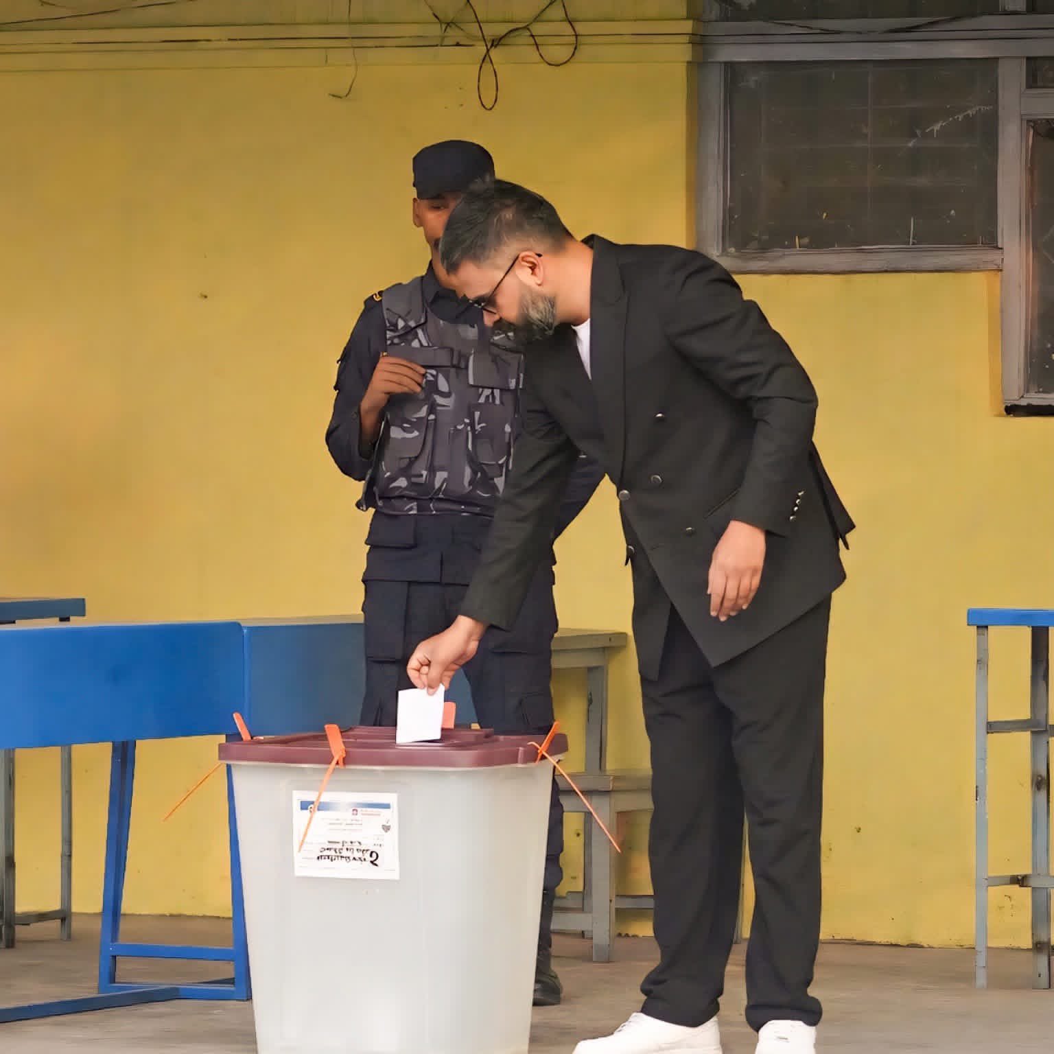 Nepal elections voter turnout at polling station Nepal elections voter turnout at polling station