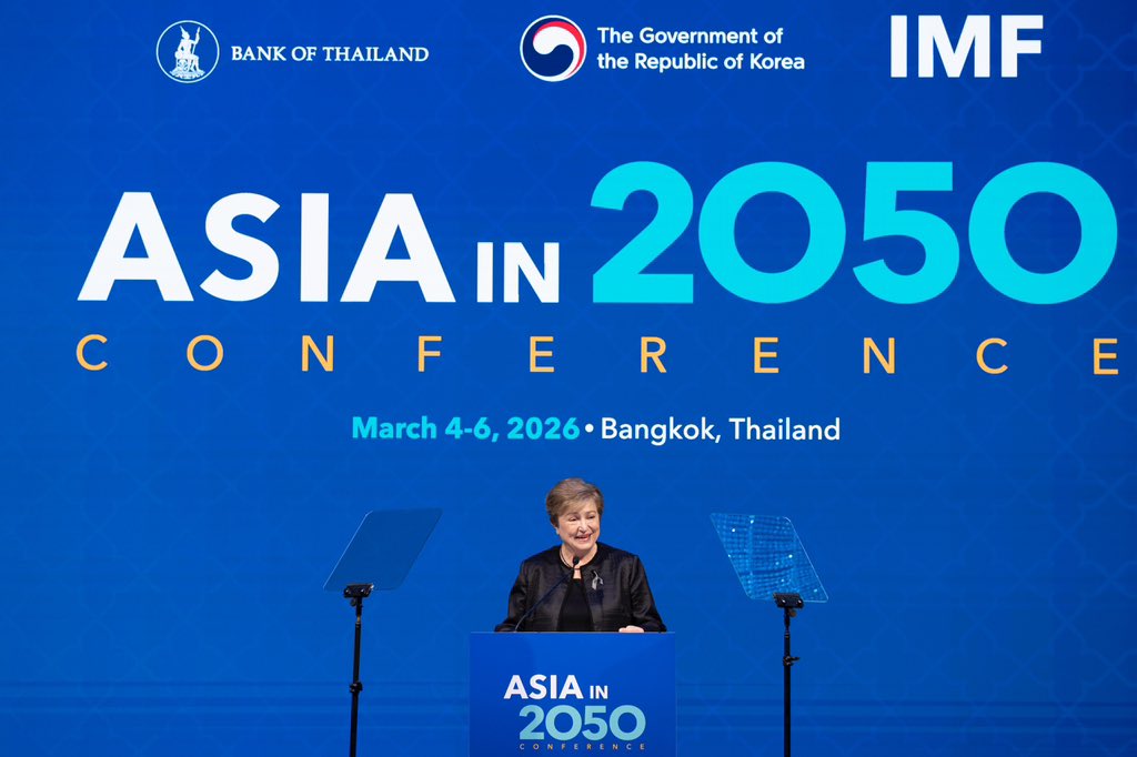IMF Chief Kristalina Georgieva speaking about India democratising AI at Asia conference IMF Chief Kristalina Georgieva speaking about India democratising AI at Asia conference